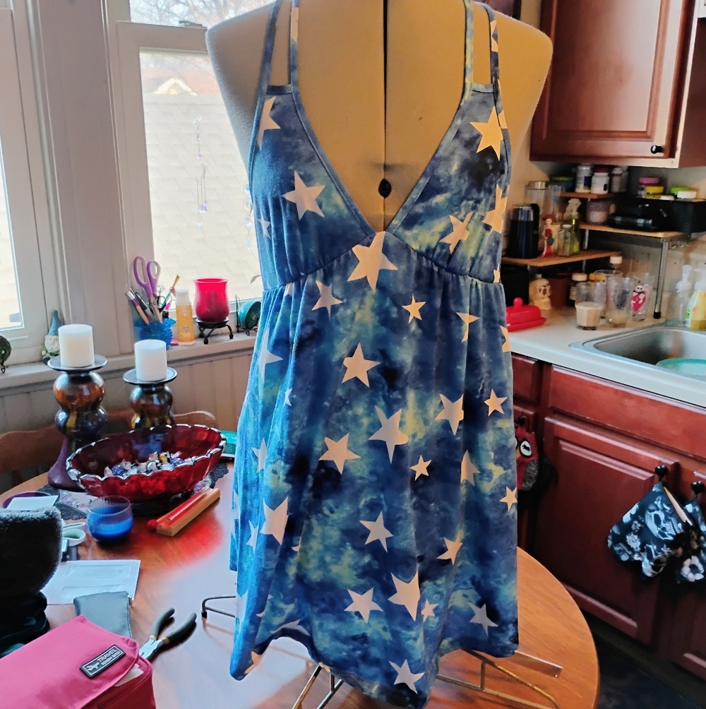 Blue Star Patterned Pajamas/Dress
